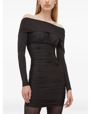 Marciano Off-shoulder Ruched Mini Dress - Black