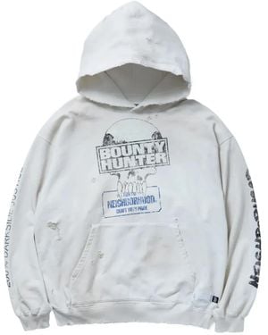 Neighborhood X Bounty Hunter Hoodie mit grafischem Print - Grau