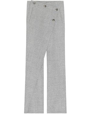 Courreges Oblique Button Pants - Grey