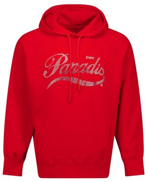 3.PARADIS Coca Cola Hoodie Mit Strass - Rot