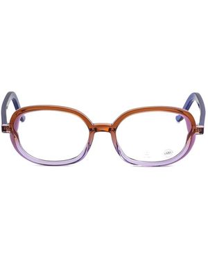 Face A Face Brille Mit Ovalem Gestell - Braun