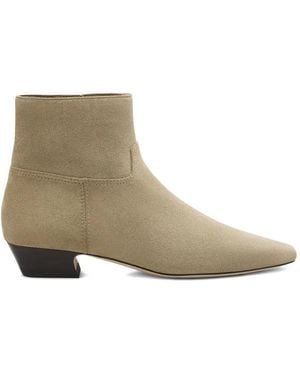 Stuart Weitzman Stassi Zip Booties - White
