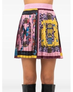 Versace Jeans Couture Pleated Skirt - Red