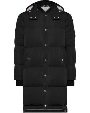 Thom Browne Plumífero con cierre de presión - Negro