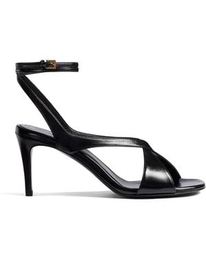 KHAITE Liria Ankle Strap Sandals - Black