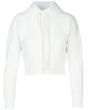 Tessitura Body Couture Cropped Hoodie - White