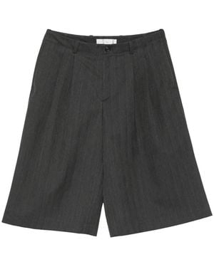 Our Legacy Split Pinstripe Shorts - Black