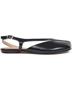 Maison Margiela Tabi Leather Ballets - Black