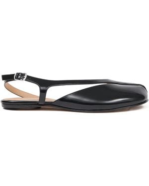 Maison Margiela Sandales Plates Tabi À Bride Arrière - Noir