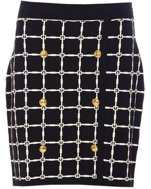 Elisabetta Franchi Mini Knit Skirt - Blue