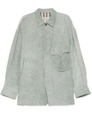 Ziggy Chen Chest-Pocket Shirt - Gray