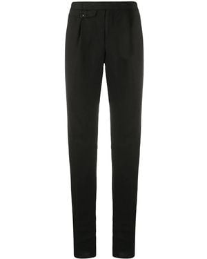 Incotex Linen Slim-Fit Trousers - Black