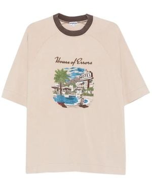House of Errors Motel Steakout Logo-Embroidered T-Shirt - White