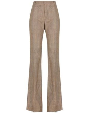 Saint Laurent Flared Pants - Natural