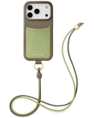 Maison De Sabre Sling Leather Iphone 18 Pro Phone Case - Green