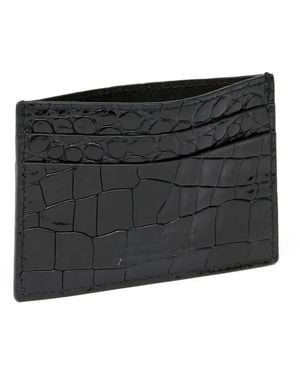 MM6 by Maison Martin Margiela Leren Pasjeshouder - Zwart