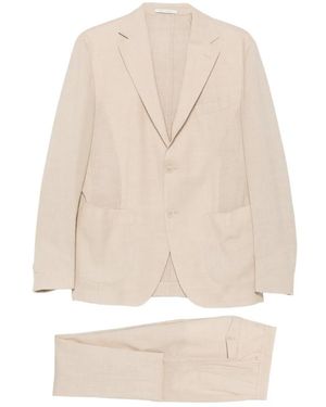 Eleventy Drawstring-Waist Suit - White