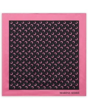 Marine Serre Moon Silk Scarf - Black