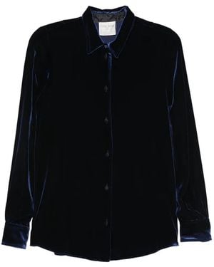forte_forte Velvet Long-Sleeves Shirt - Black