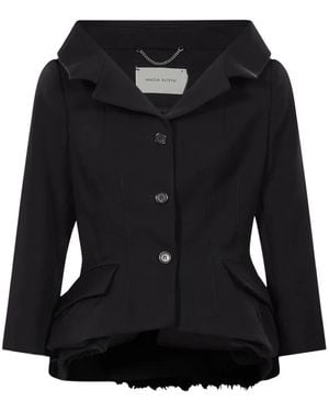 Magda Butrym Cotton Peplum Blazer - Black