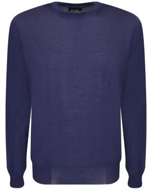 Dell'Oglio Pullover Mit Rundem Ausschnitt - Blau