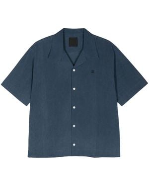 Givenchy Chambray-Hemd Mit 4G-Stickerei - Blau