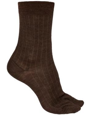 Maison Margiela Calcetines Con Puntera Tabi - Marrón