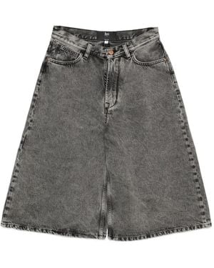 3x1 Denim Bermuda Shorts - Grey