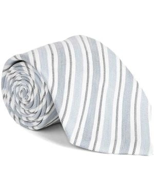ZEGNA Striped Tie - ホワイト