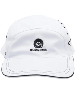 Marine Serre Logo-Embroidered Moon-Print Cap - White