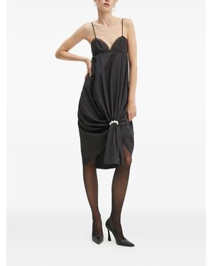Moschino Lace-Detail Midi Dress - Black