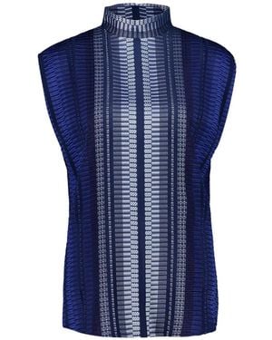 Zeus+Dione Open-Back Blouse - Blue