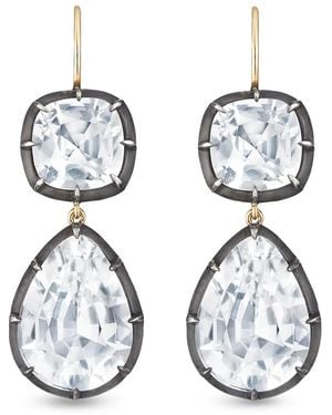 Fred Leighton Pendientes En Oro De 18Kt Con Topacios - Blanco