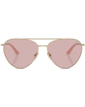 Jimmy Choo ラウンドフレーム サングラス - ピンク