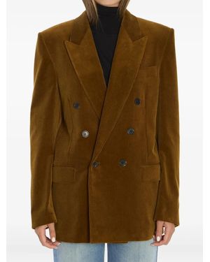 Saint Laurent Cotton Corduroy Blazer - Brown