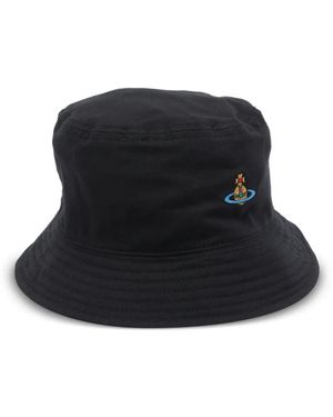 Vivienne Westwood Orb Embroidered Bucket Hat - Black