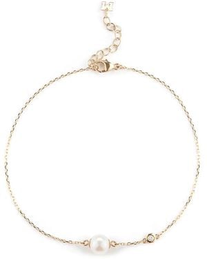 Mateo 14Kt Diamond Pearl Chain Bracelet - White