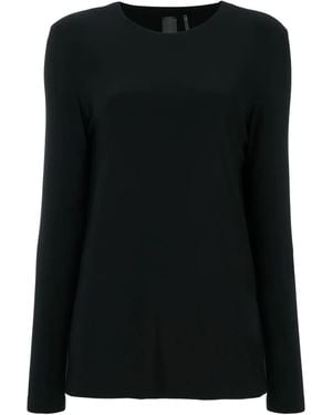 Norma Kamali T-Shirt À Manches Longues - Noir