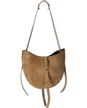 MINOBOSSI Lizzie Suede Shoulder Bag - White