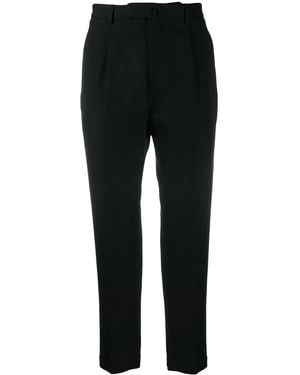 Dell'Oglio Tailored Cropped Trousers - Black