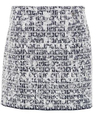 Givenchy Tweed-Rock mit 4G - Schwarz