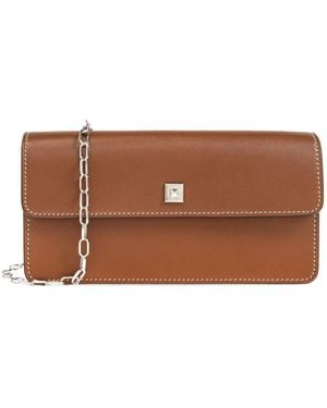 Max Mara Clutchy Leather Clutch Bag - Brown
