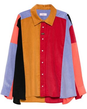 Martine Rose Panelled Corduroy Shirt - Red