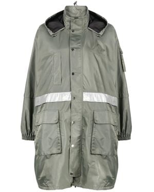 ROKH Parka con capucha y bolsillos - Gris