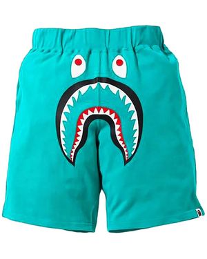 A Bathing Ape Shark Wide-Leg Shorts - Blue