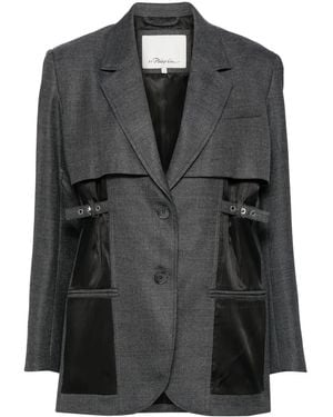 3.1 Phillip Lim Button Fastening Blazer - Black