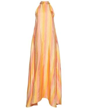 Dima Ayad Halterneck Dress - Orange