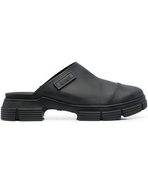 Ganni City Chunky-Sole Mules - Black