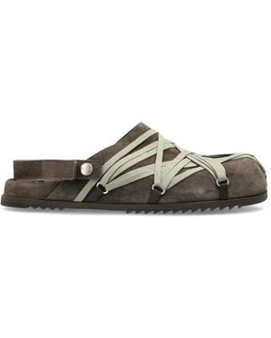 Rick Owens Megalace Mules - Brown