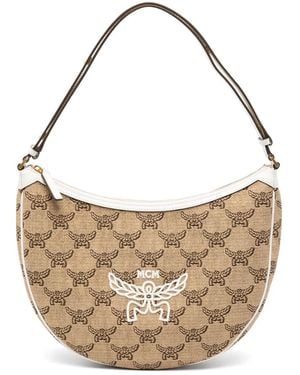 MCM Ascending Moon Shoulder Bag - White